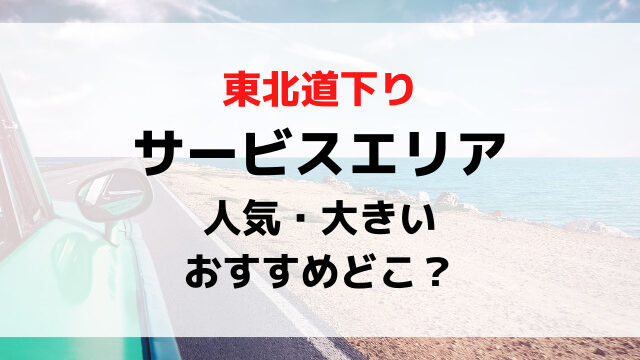 東北道サービスエリア下りで人気の大きいおすすめ4選は？