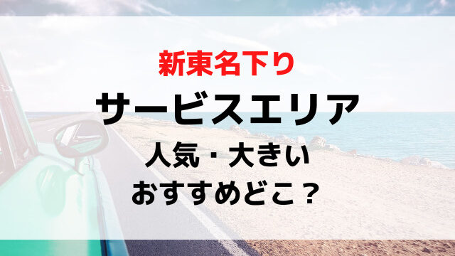 新東名サービスエリア下りで人気の大きいおすすめの場所どこ？