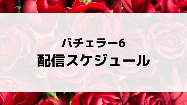 バチェラー6配信日いつから時間何時から？情報解禁や予告の公開いつか予想！